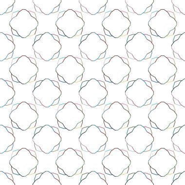farklı geometrik şekillere sahip soyut, pürüzsüz desensiz vektör çizimi