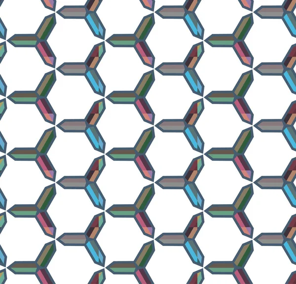 Nahtlose Muster Mit Geometrischen Formen Vektorillustration — Stockvektor