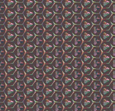 Geometrik şekilli kusursuz desen vektör çizimi