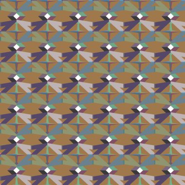 Geometrik şekilli kusursuz desen vektör çizimi