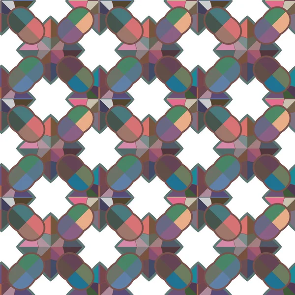 Naadloos Patroon Met Geometrische Herhaalde Vormen Vectorillustratie — Stockvector