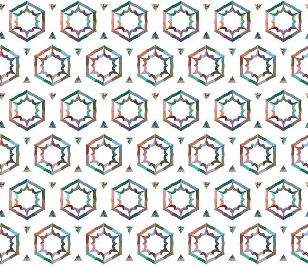 Naadloos Geometrisch Ornamentspatroon Abstracte Achtergrond — Stockvector