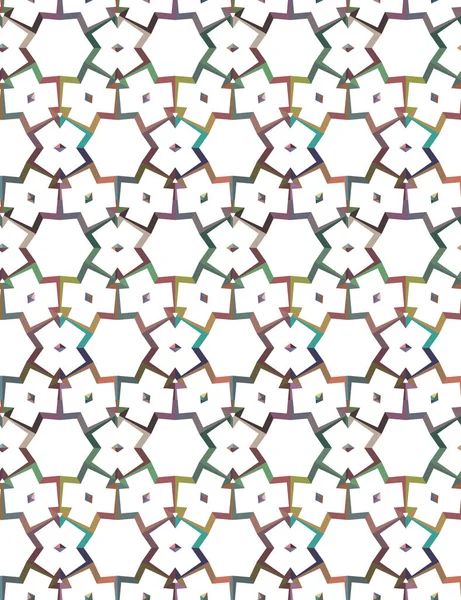 Sömlöst Mönster Med Geometriska Former Vektor Illustration — Stock vektor