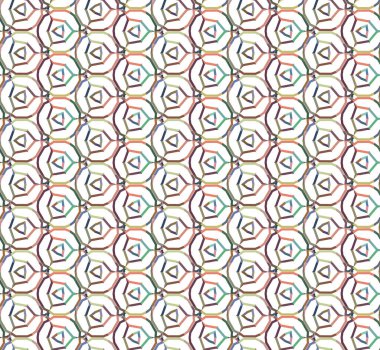 Geometrik şekilli kusursuz desen vektör çizimi