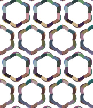 Geometrik şekilli kusursuz desen vektör çizimi
