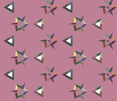 farklı geometrik şekillere sahip soyut, pürüzsüz desensiz vektör çizimi