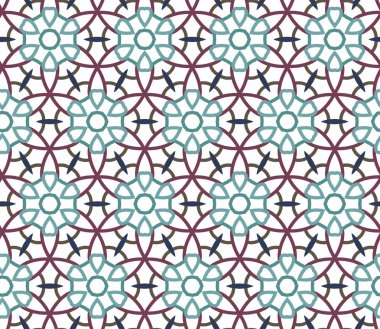 Tekrarlanan geometrik şekilli kusursuz desen, vektör illüstrasyonuName