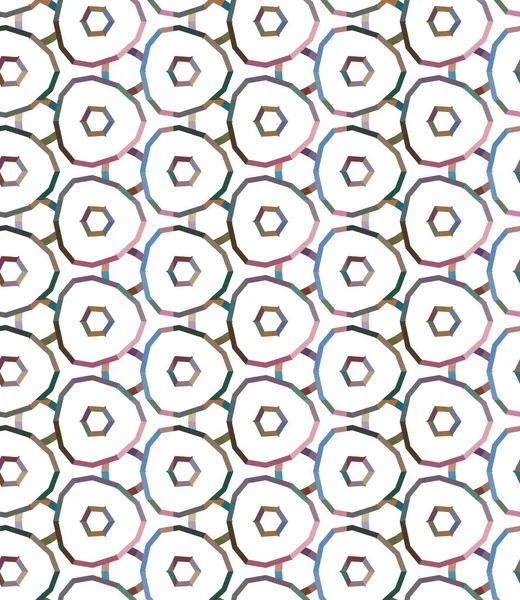 Nahtloses Muster Mit Geometrisch Wiederholten Formen Vektorillustration — Stockvektor