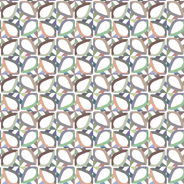 Padrão Sem Costura Com Formas Geométricas Repetidas Ilustração Vetorial — Vetor de Stock