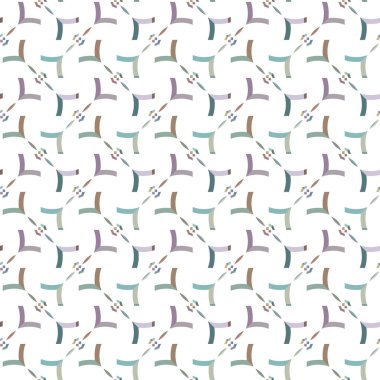 Tekrarlanan geometrik şekilli kusursuz desen, vektör illüstrasyonuName