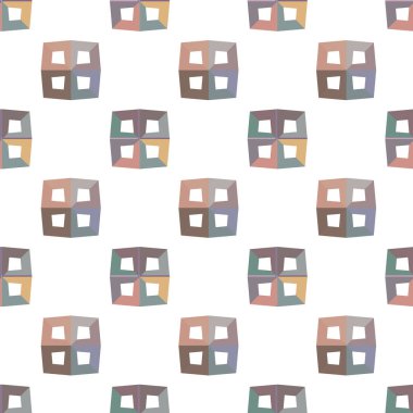 Tekrarlanan geometrik şekilli kusursuz desen, vektör illüstrasyonuName