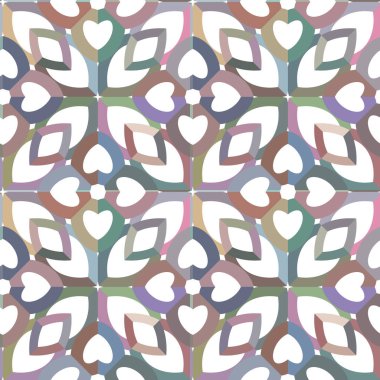 Soyut geometrik şekilli kusursuz desen