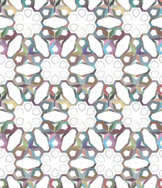 Soyut geometrik şekilli kusursuz desen