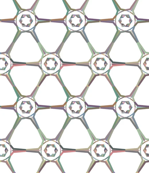 Nahtloses Muster Mit Geometrisch Wiederholten Formen Vektorillustration — Stockvektor