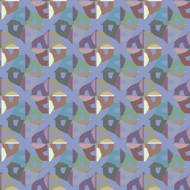 Tekrarlanan geometrik şekilli kusursuz desen, vektör illüstrasyonuName