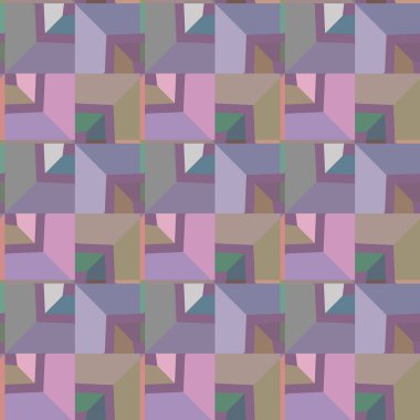 Tekrarlanan geometrik şekilli kusursuz desen, vektör illüstrasyonuName