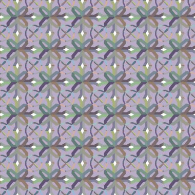 Soyut çiçeklerle kusursuz desen