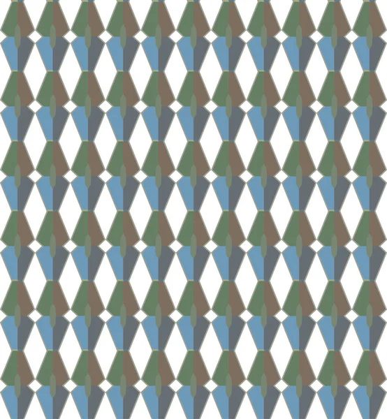 幾何学的な繰り返し形状とシームレスなパターン ベクトルイラスト — ストックベクタ