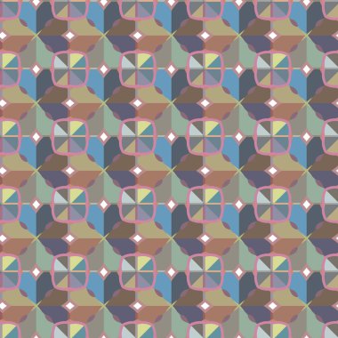 Soyut geometrik şekilli kusursuz desen