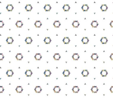 Tekrarlanan geometrik şekilli kusursuz desen, vektör illüstrasyonuName