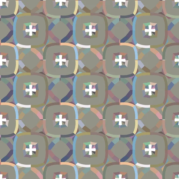 Naadloos Patroon Met Abstracte Geometrische Vormen — Stockvector