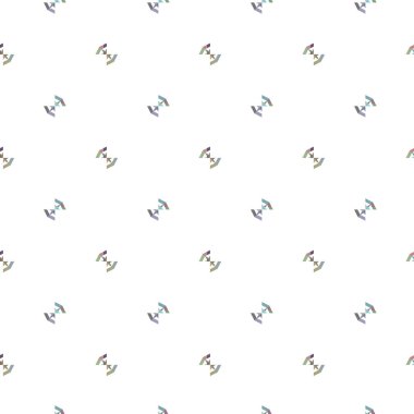 Suluboya ve mürekkep kalemle kusursuz desen. vektör illüstrasyonu