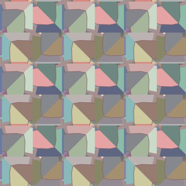 Tekrarlanan geometrik şekilli kusursuz desen, vektör illüstrasyonuName