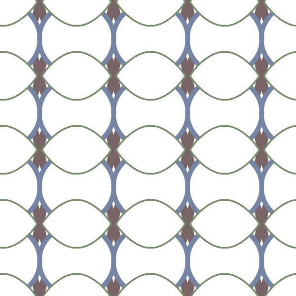 Padrão Sem Costura Com Formas Geométricas Repetidas Ilustração Vetorial — Vetor de Stock