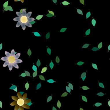 yaz çiçekleri arka plan, vektör illüstrasyonu