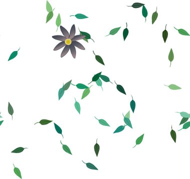 Çiçekler ve yapraklarla kusursuz bir desen.