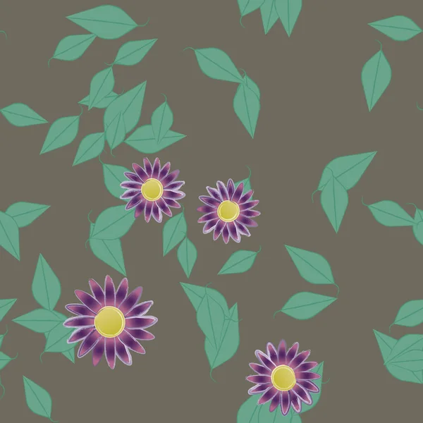 Abstrakte Botanische Blumen Muster Hintergrund Florale Vektor Illustration — Stockvektor