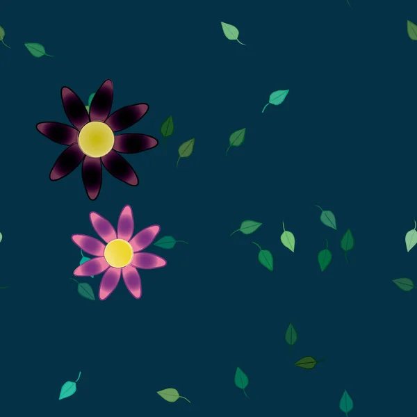 Fleurs Été Fond Illustration Vectorielle — Image vectorielle