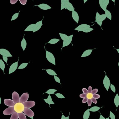 yaz çiçekleri arka plan, vektör illüstrasyonu