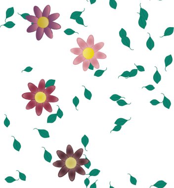 yaz çiçekleri arka plan, vektör illüstrasyonu