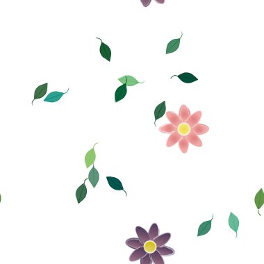 yaz çiçekleri arka plan, vektör illüstrasyonu