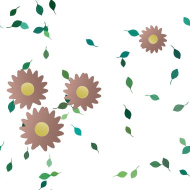 yaz çiçekleri arka plan, vektör illüstrasyonu