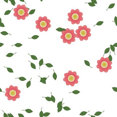 Çiçek arkaplanı, çiçek desenli arkaplan, vektör illüstrasyonu