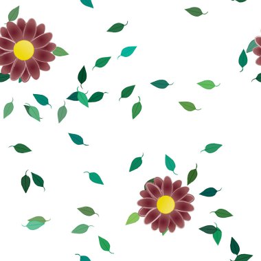 yaz çiçekleri arka plan, vektör illüstrasyonu