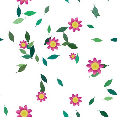 yaz çiçekleri arka plan, vektör illüstrasyonu