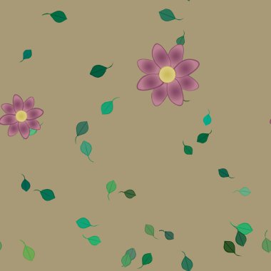 yaz çiçekleri arka plan, vektör illüstrasyonu