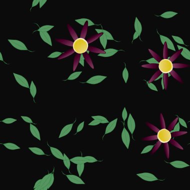 yaz çiçekleri arka plan, vektör illüstrasyonu