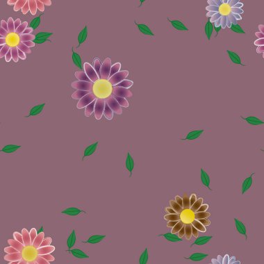 yaz çiçekleri arka plan, vektör illüstrasyonu