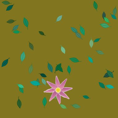 yaz çiçekleri arka plan, vektör illüstrasyonu