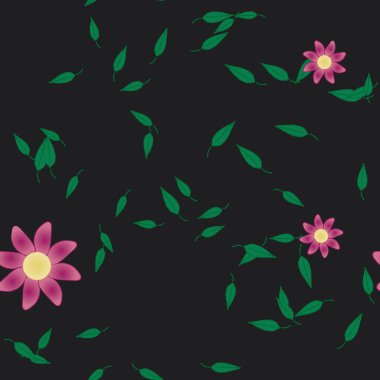 yaz çiçekleri arka plan, vektör illüstrasyonu