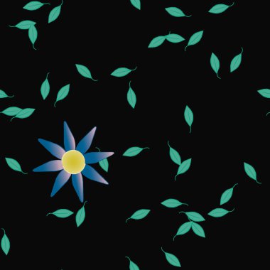 Çiçek arkaplanı, çiçek desenli arkaplan, vektör illüstrasyonu