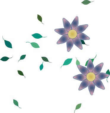 Çiçekler ve yapraklarla kusursuz bir desen.