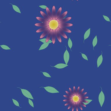 Çiçek yaprakları, çiçekler duvar kağıtları, vektör illüstrasyonları..