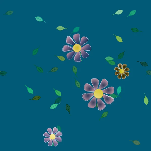 Fleurs Été Fond Illustration Vectorielle — Image vectorielle