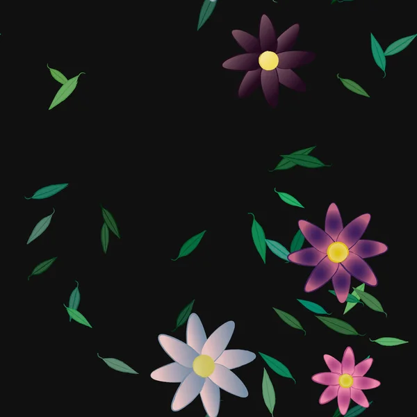 Fond Floral Illustration Vectorielle Fleurs — Image vectorielle