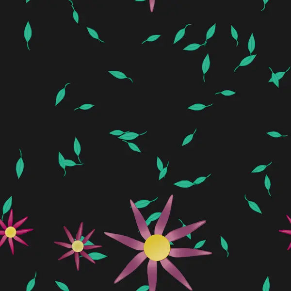 Fleurs Fleur Papier Peint Illustration Vectorielle — Image vectorielle